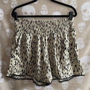 High waist print shorts with pockets